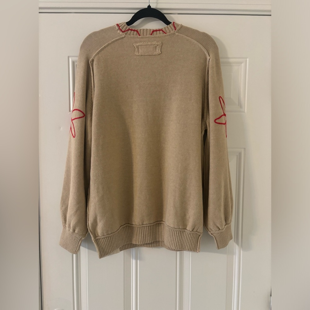 Free People We The Free Graphic Crewneck Sweater Embroidered Bunny Size … - Picture 11 of 15